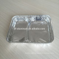 disposable divided compartment food aluminium foil containers pan with lids